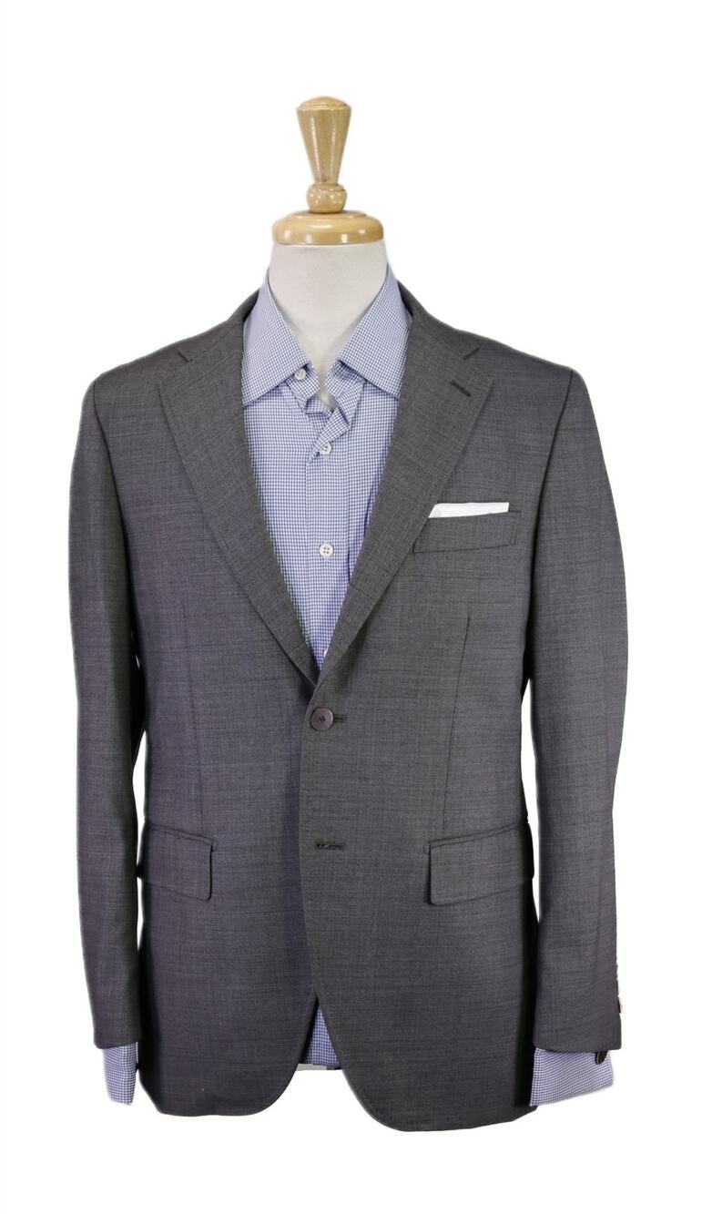 Paul Stuart Recent Solid Gray 2-Btn Wool Travel Unsstructured Blazer Jacket 38S